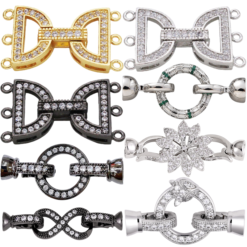 Jewelry Making Bead - Konektor Pengunci Dekoratif Berlapis Emas 18K