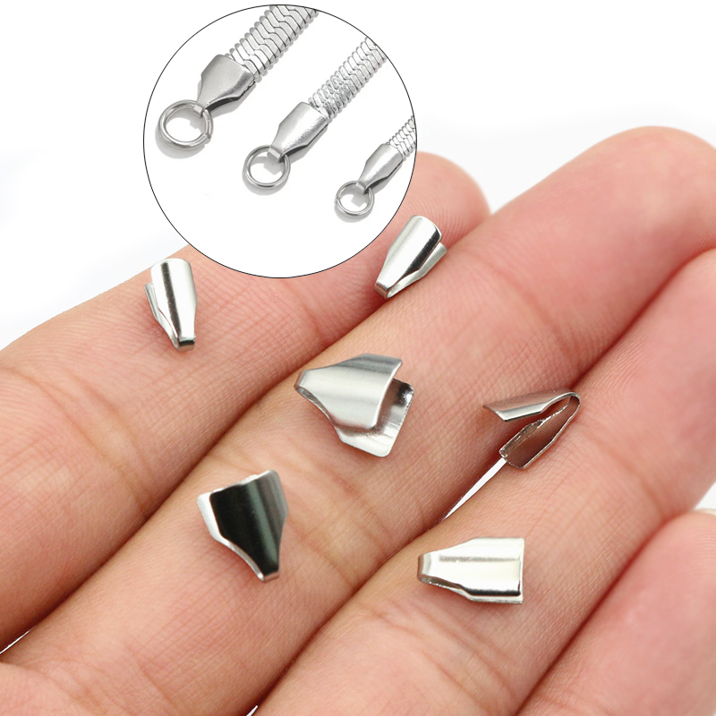 Jewelry Making Bead - 100 Buah Baja Tahan Karat 2-7mm