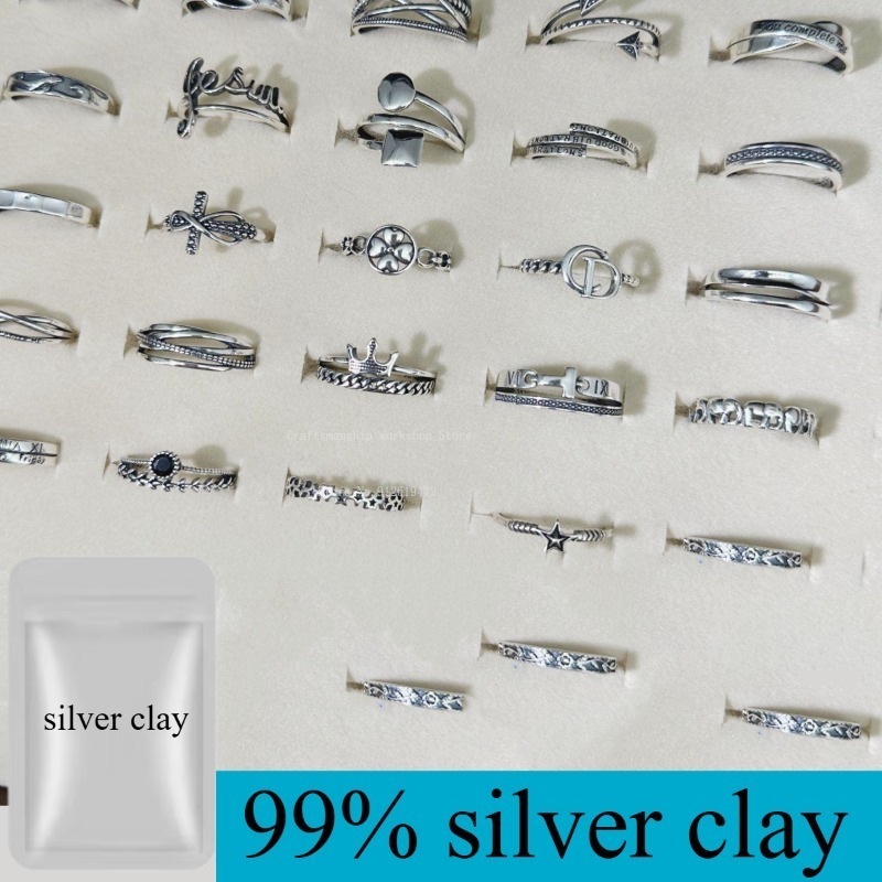 Jewelry Making Raw Materials - 5G/10G Tanah Liat Perak Murni Buatan