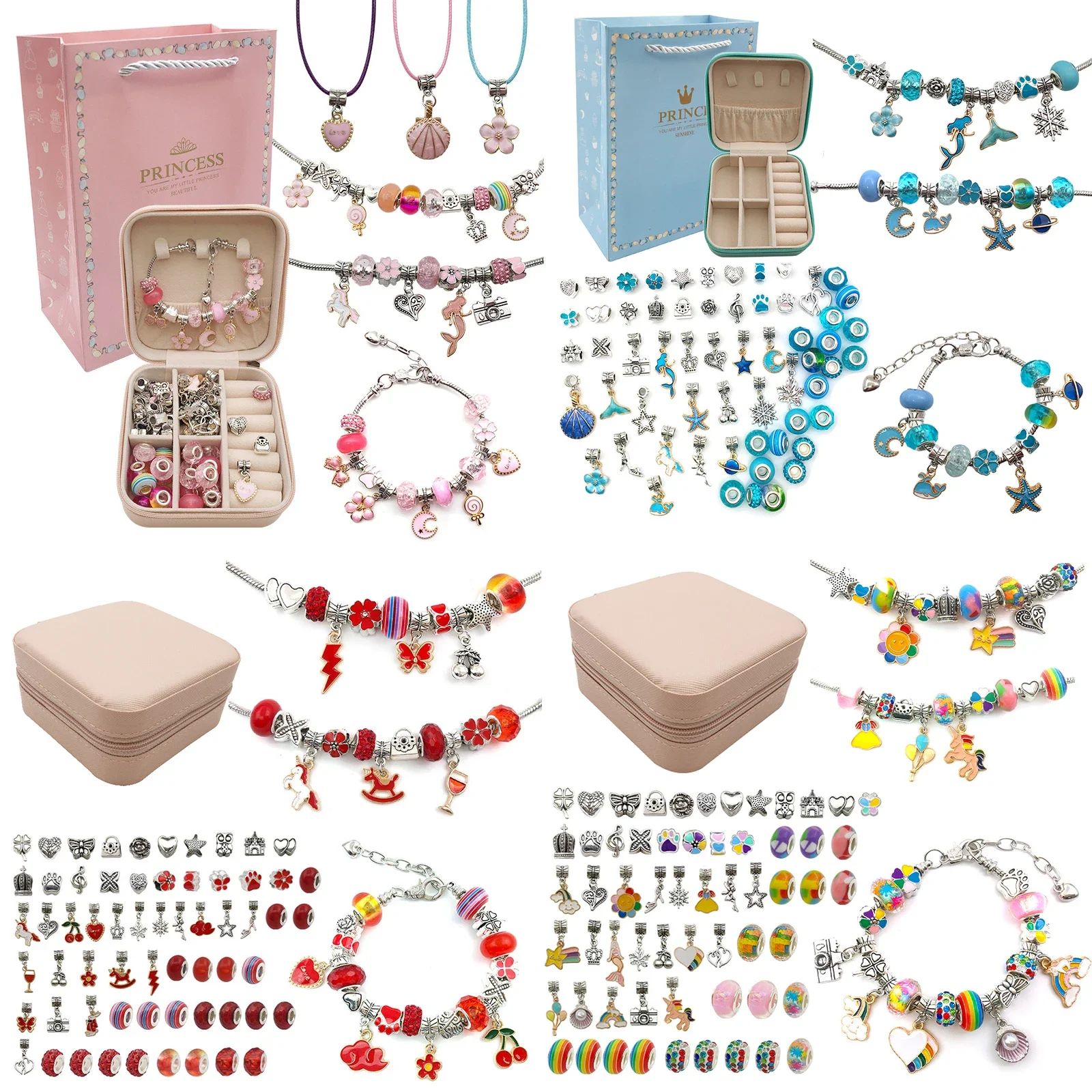 Jewelry Making Kits For Girls - Kit pembuatan gelang pesona untuk anak