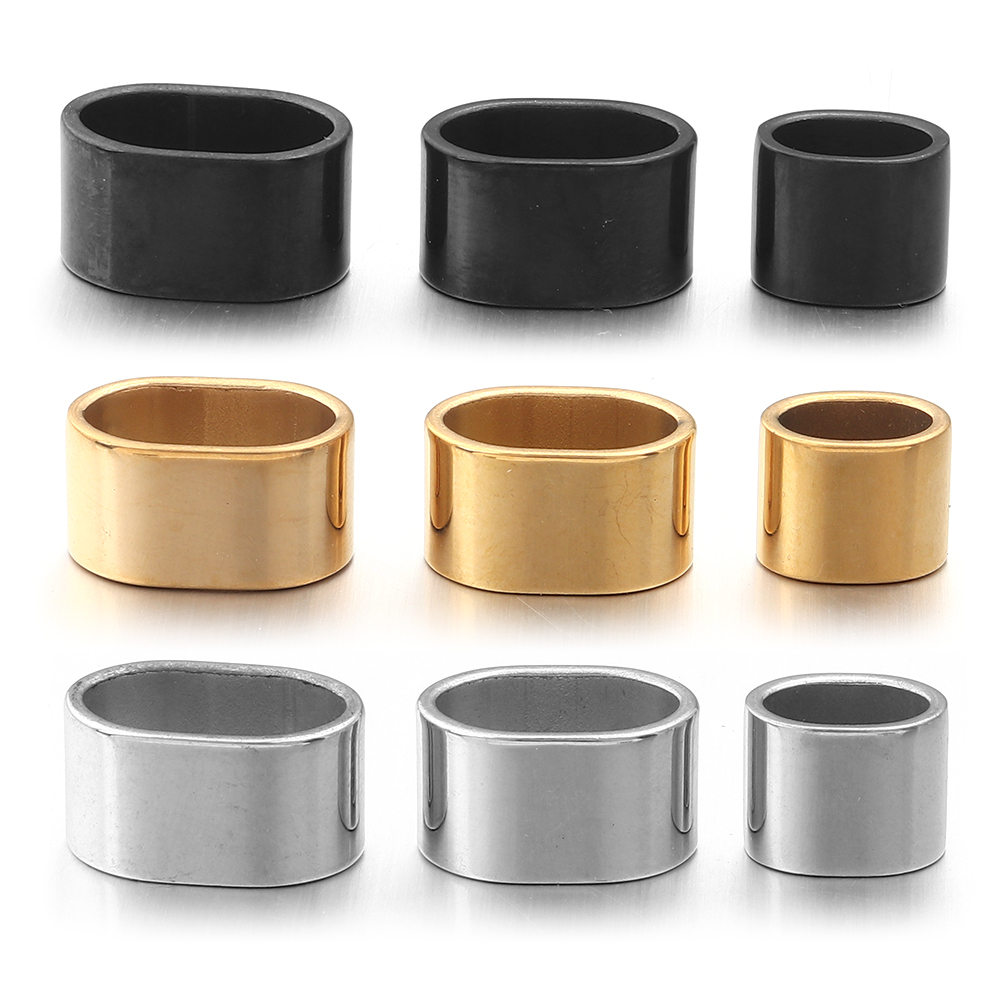Jewelry Making Bead - 6pcs Manik-manik Slider Tabung Baja Tahan