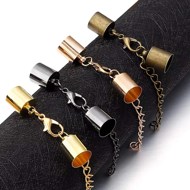 Jewelry Making Hardware - 10Set Penutup Ujung Tali Kulit dengan