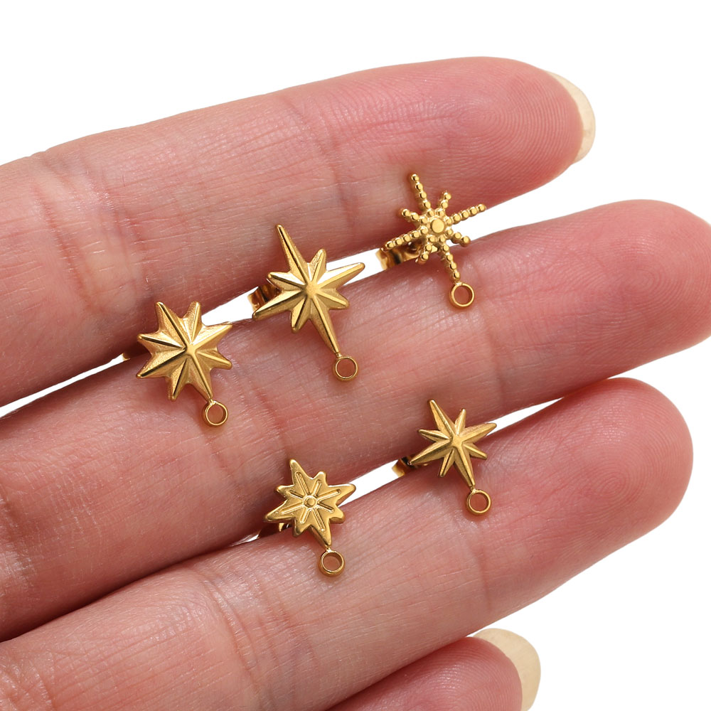 Jewelry Making Soldering Kit - 6 pcs Anting-anting Bintang Stainless Steel
