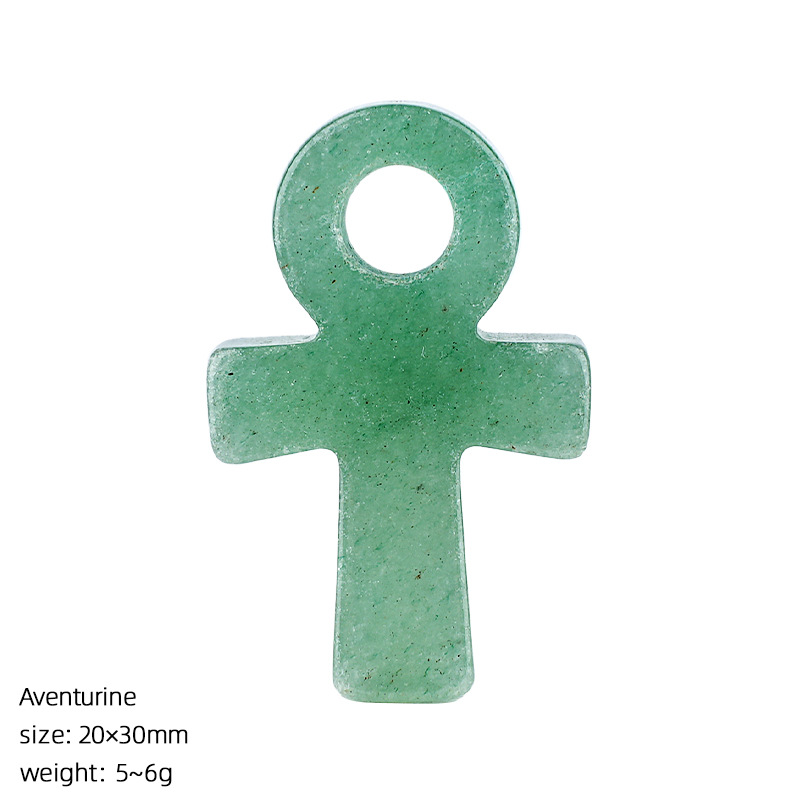 Jewelry Making Michaels - Liontin Salib Ankh Aventurine Hijau Simbol