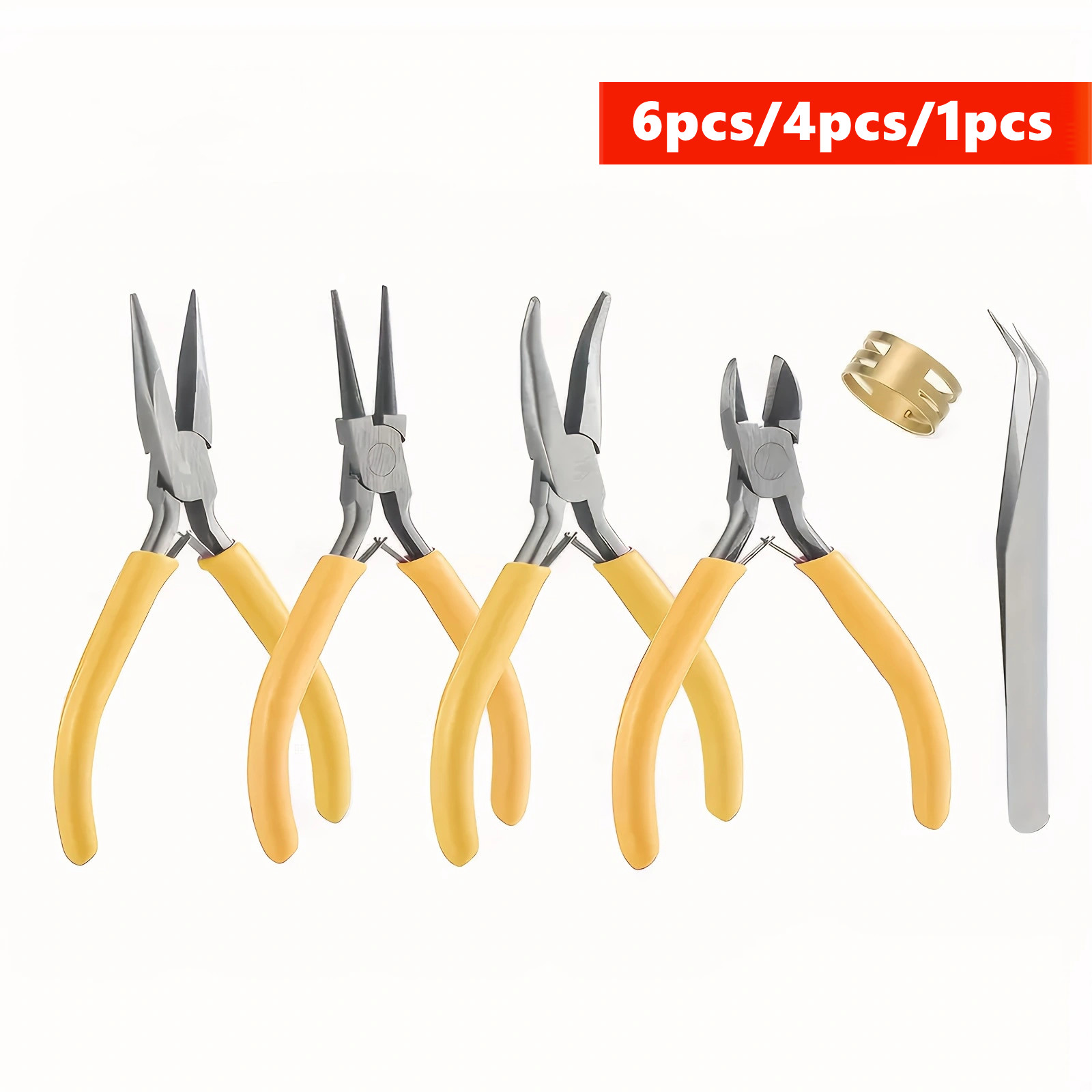Jewelry Plier Set - 6/4/1pcs Set Tang Pembuat Perhiasan Warna