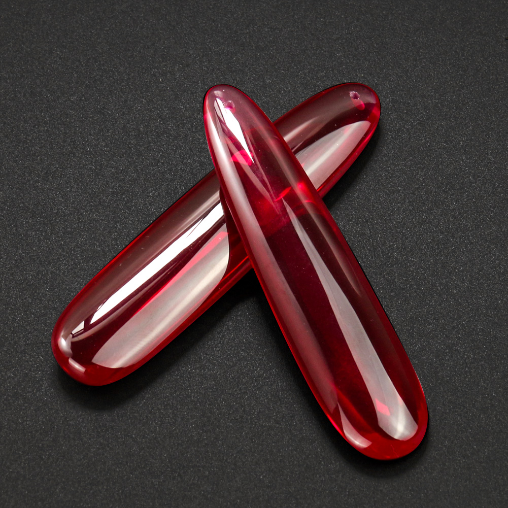 Jewelry Making Raw Materials - 1 Buah Korundum Merah Sintetis Rubi