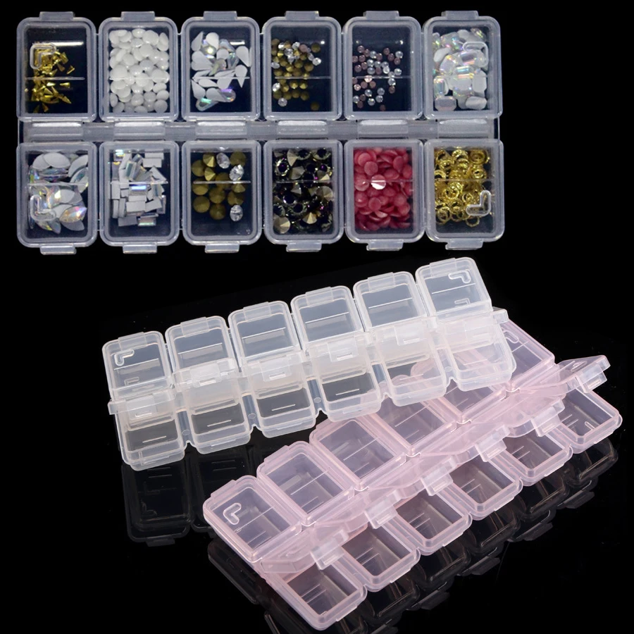 Jewelry Making Organizer Box - Kotak Penyimpanan Plastik 12 Kompartemen untuk