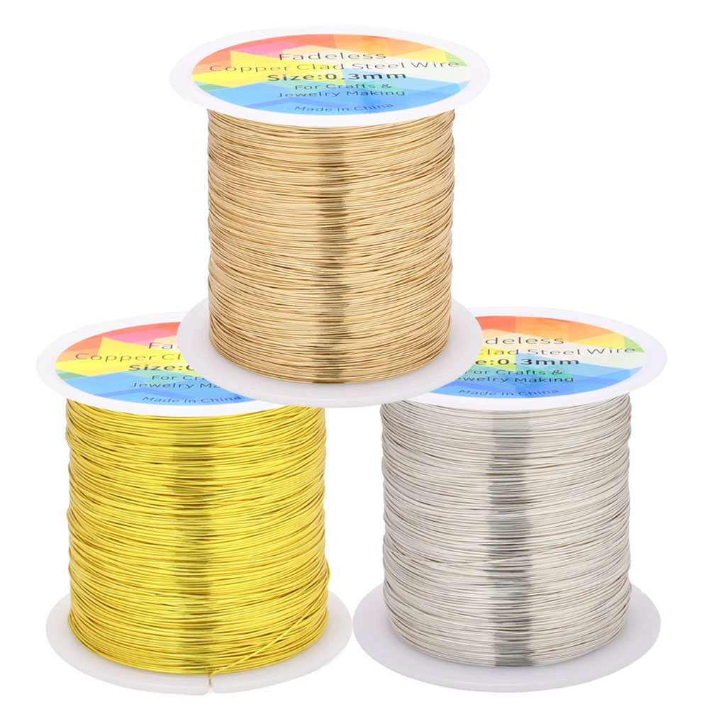 Jewelry Making Wire - 100M/328ft Kawat Baja Berlapis Tembaga Tak