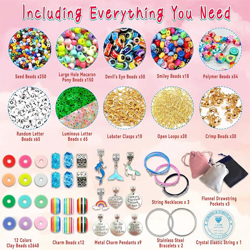 3400 buah jimat manik-manik me - Jewelry Making Kits For Girls ulasan dan harga
