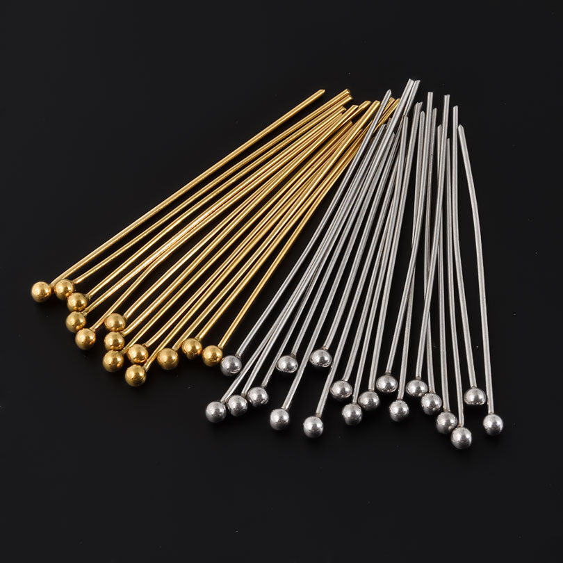50 Buah/Lot Pin Kepala Bola Be - Jewelry Making Drill ulasan dan harga