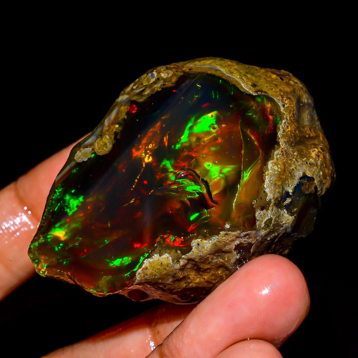 AAA+ Opal Etiopia Alami Mentah - Jewelry Making Raw Materials ulasan dan harga