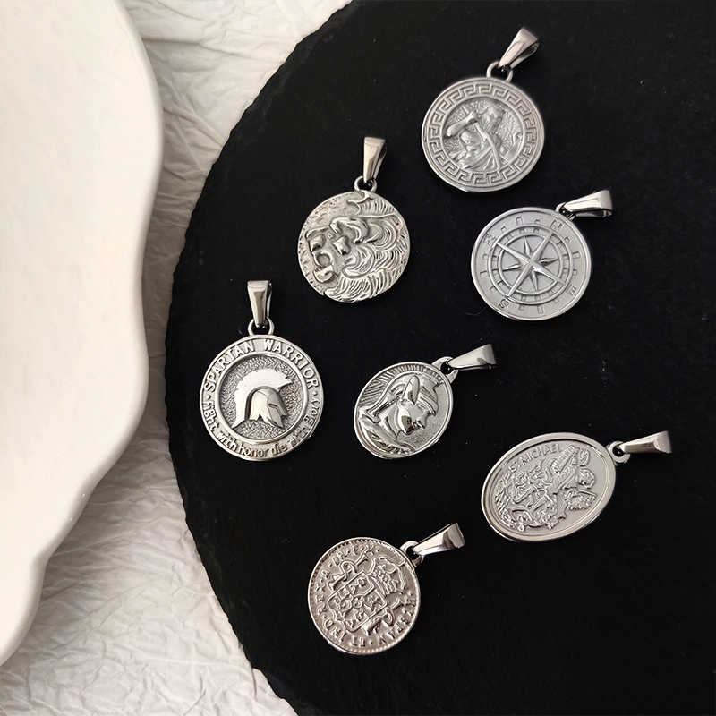 Koin Potret Bulat Antik Baja T - Jewelry Making Michaels ulasan dan harga