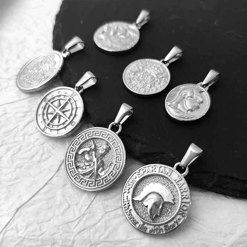 Koin Potret Bulat Antik Baja T - Jewelry Making Michaels ulasan dan harga