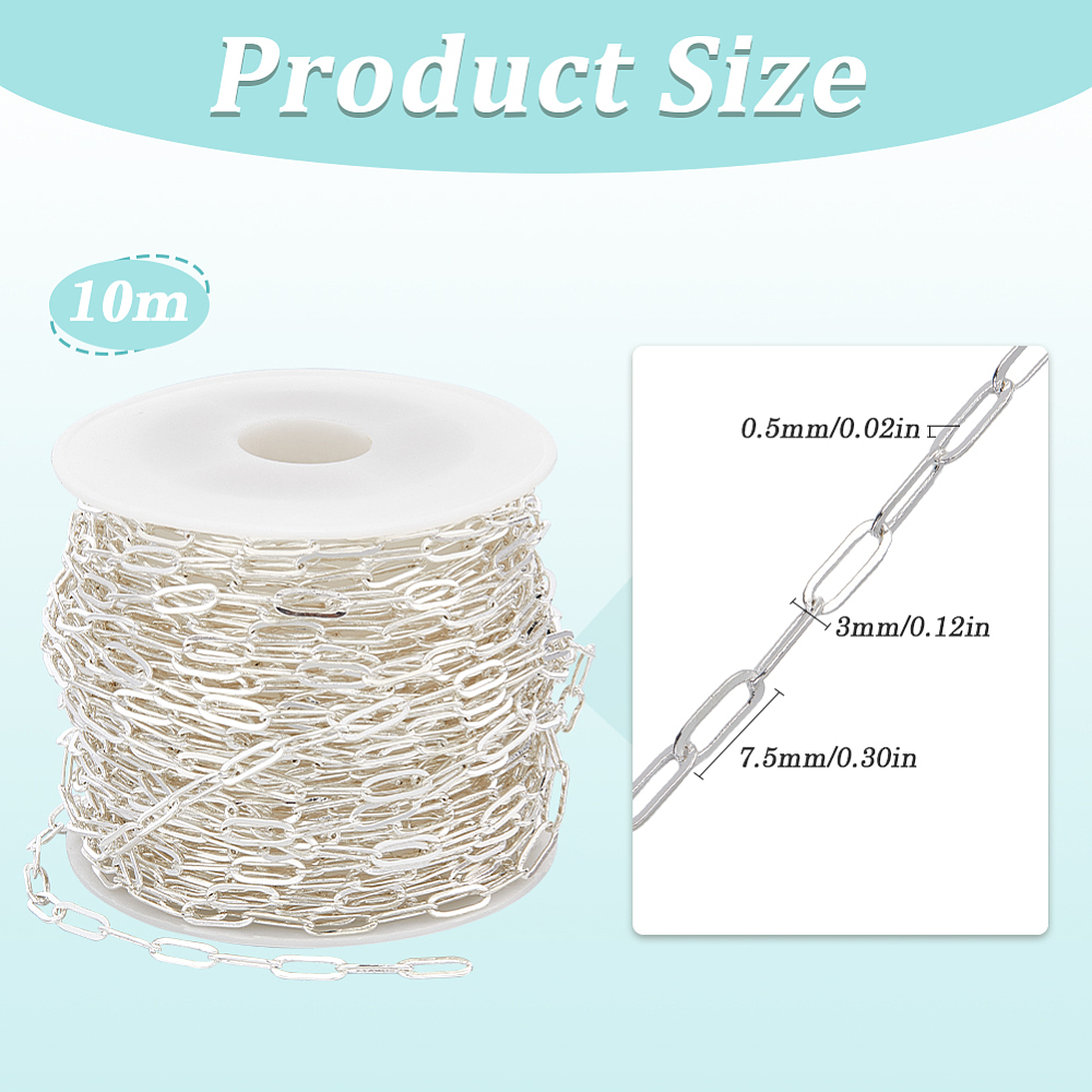 Rantai Paperclip Perak 32,81 K - Chain Roll Cable ulasan dan harga