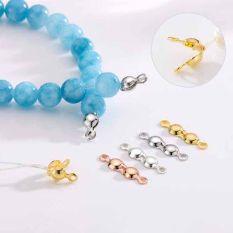4pcs Manik-manik Penutup Perak - Jewelry Making Bead ulasan dan harga