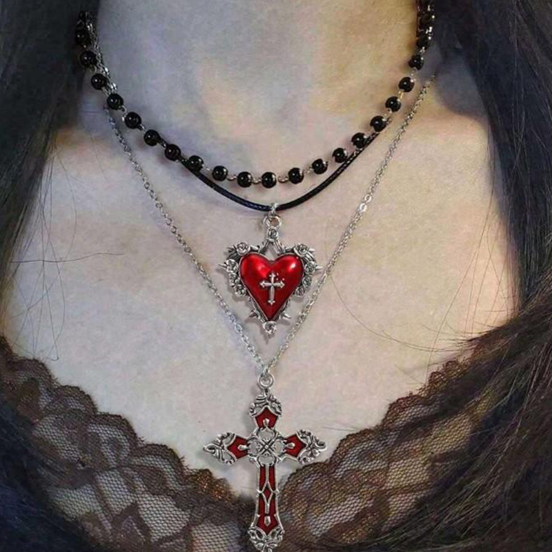 Kalung Punk Gothic Y2K Multi L - Jewelry Making Kits For Girls ulasan dan harga