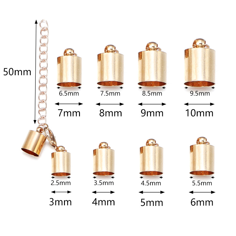 10Set Penutup Ujung Tali Kulit - Jewelry Making Hardware ulasan dan harga