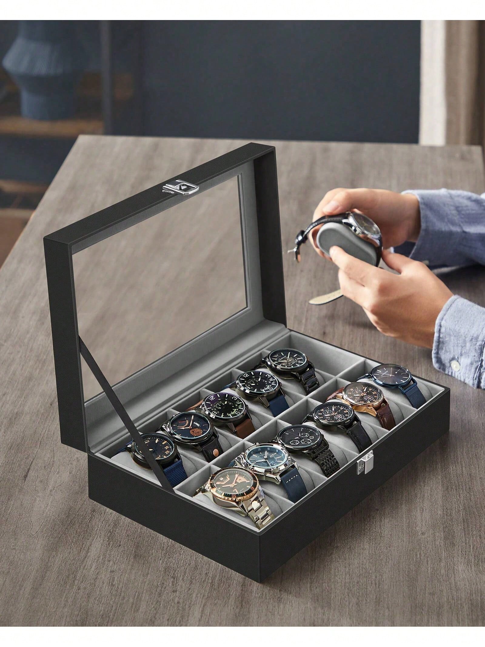 Kotak Jam Tangan 12 Slot yang  - Jewelry Making Organizer Box ulasan dan harga