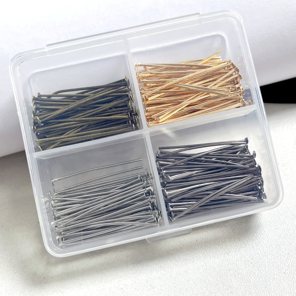 400 Buah Pin Kepala Besi Campu - Jewelry Making Organizer Box ulasan dan harga