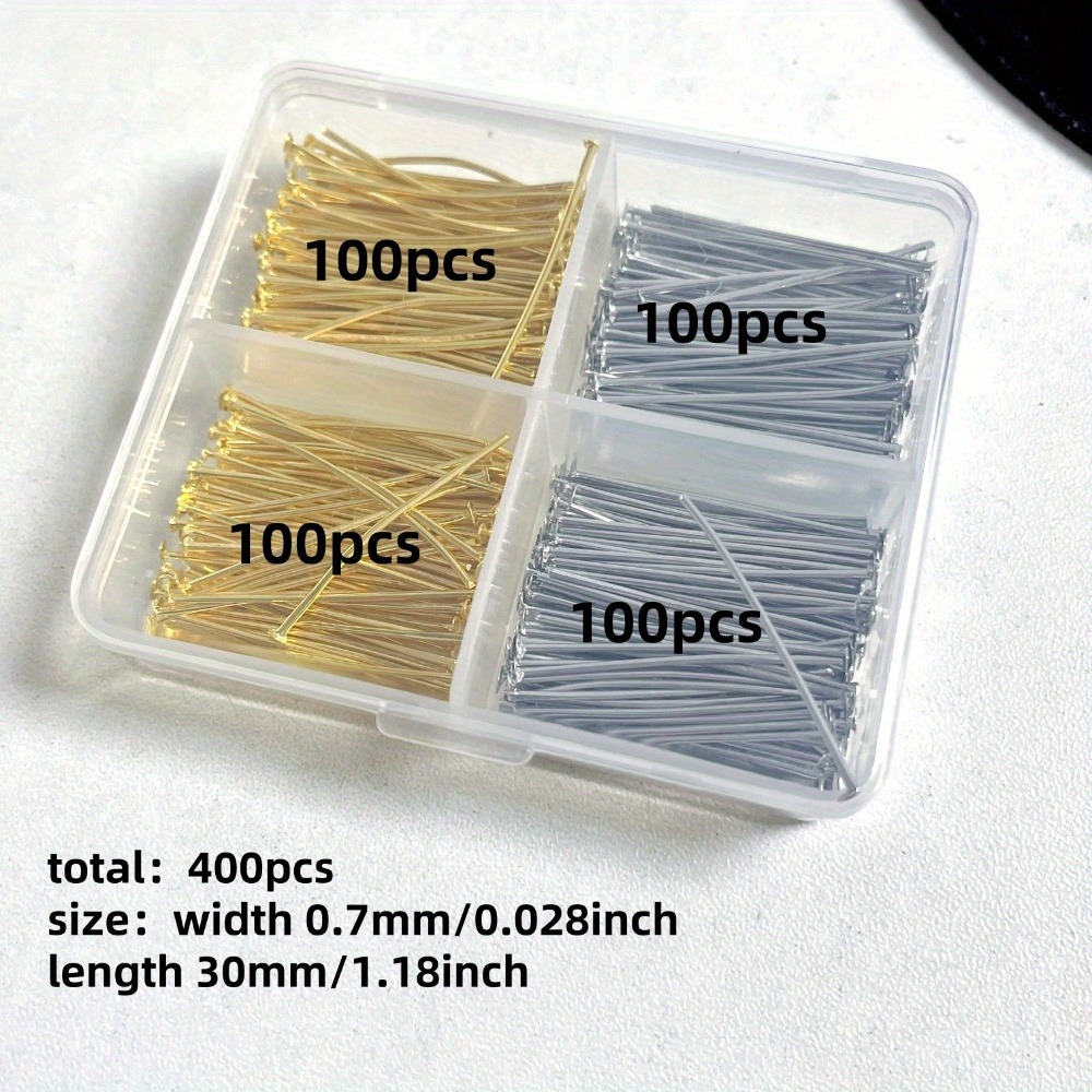 400 Buah Pin Kepala Besi Campu - Jewelry Making Organizer Box ulasan dan harga
