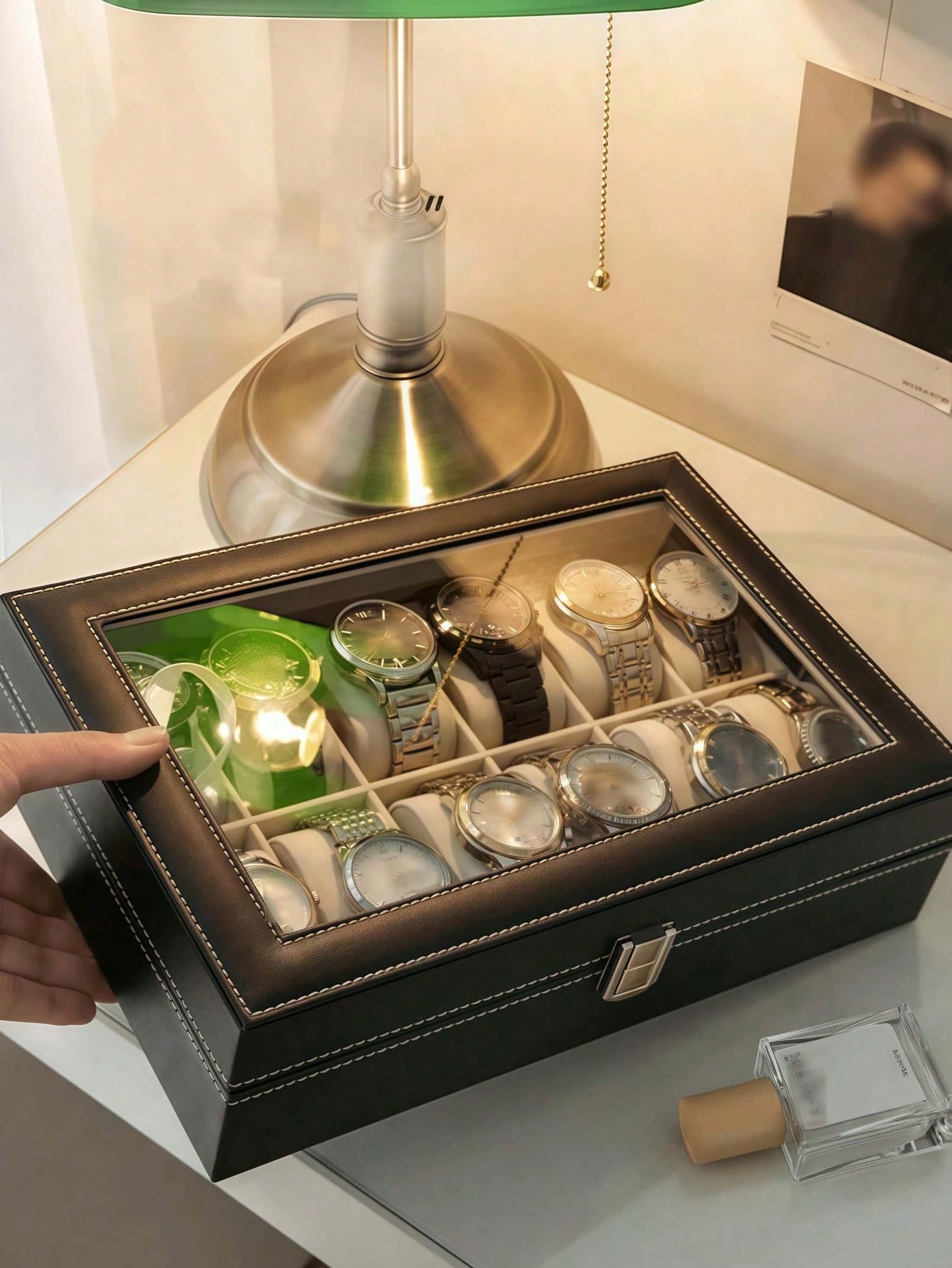 Kotak Jam Tangan Kulit dengan  - Jewelry Making Organizer Box ulasan dan harga