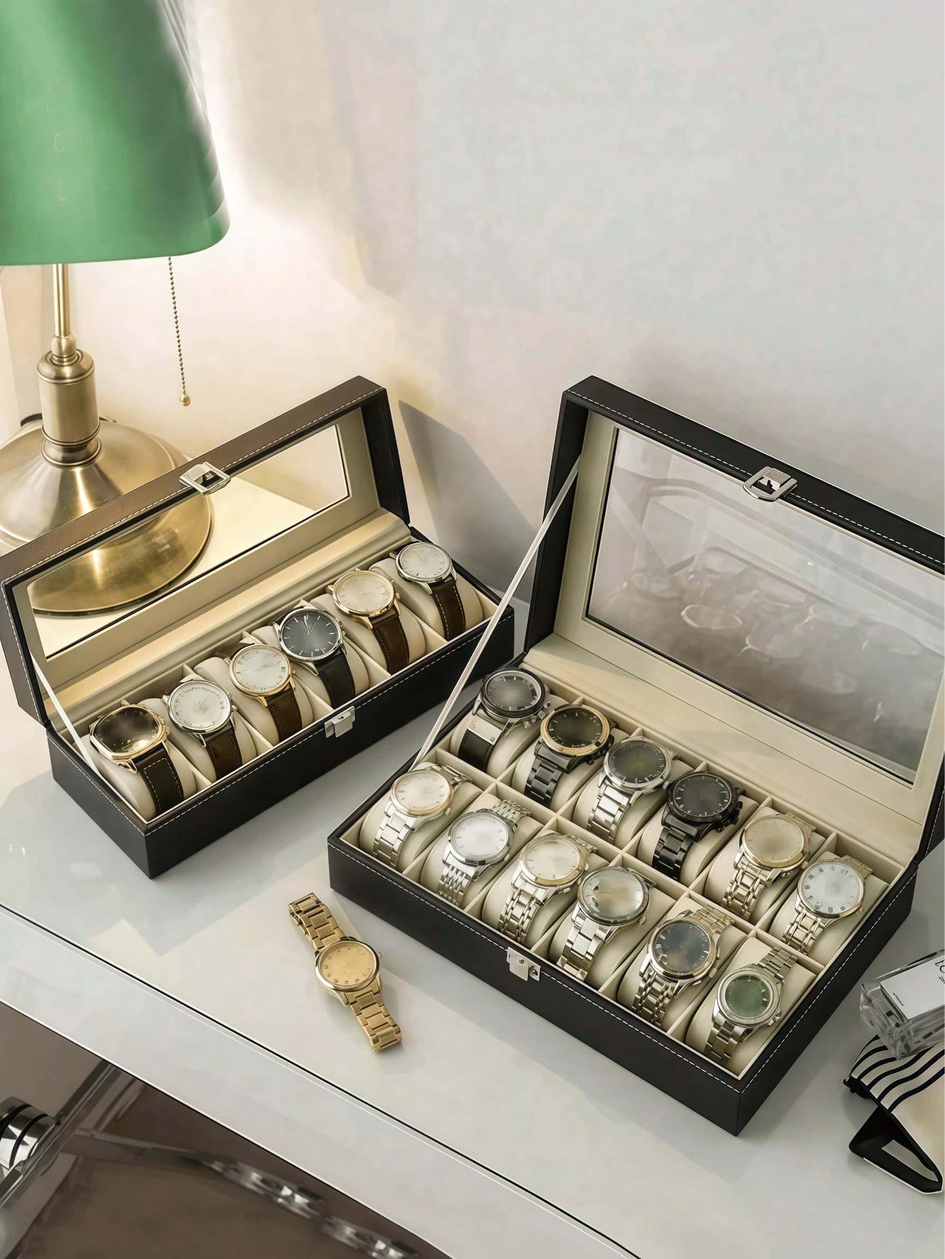 Kotak Jam Tangan Kulit dengan  - Jewelry Making Organizer Box ulasan dan harga