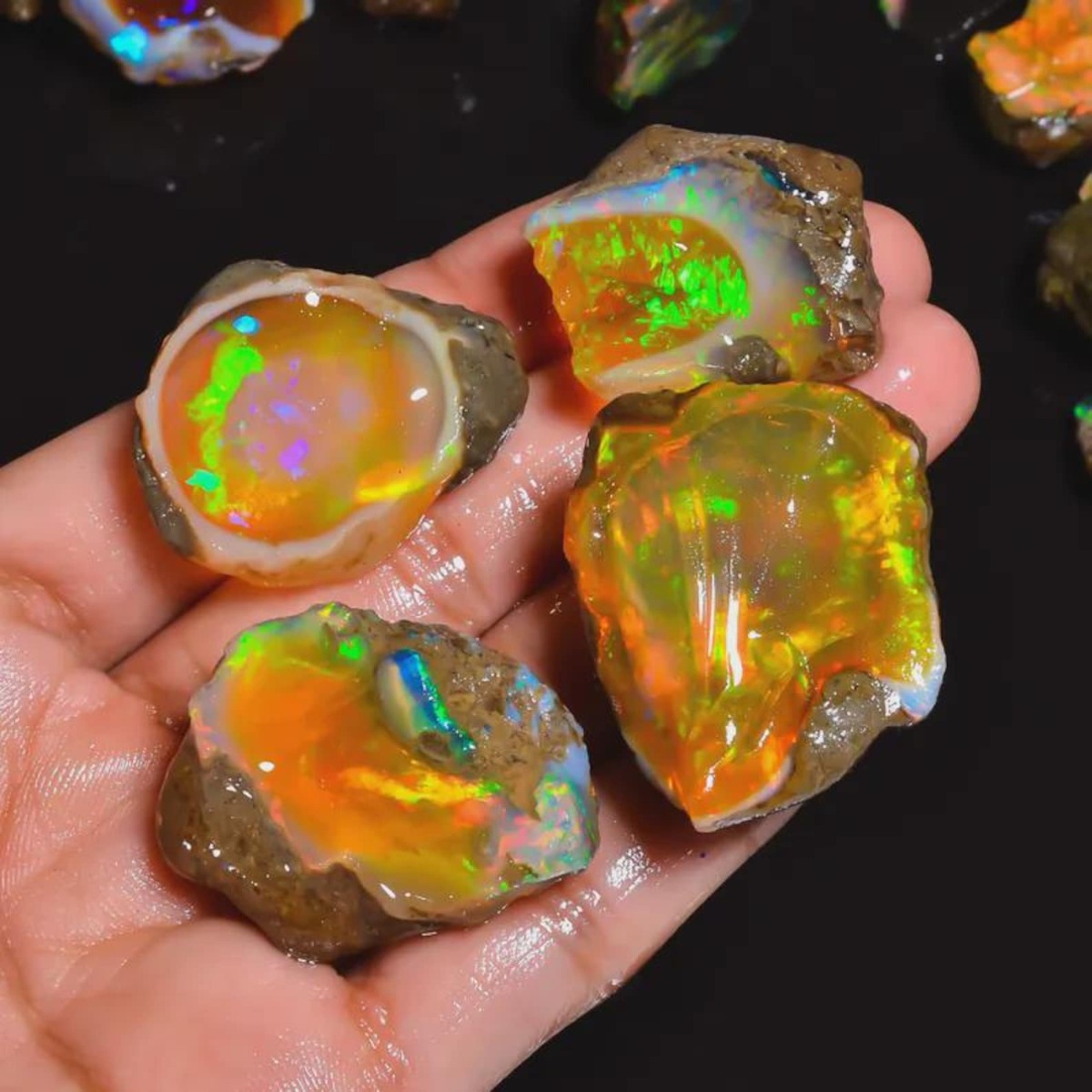 25-80CT Batu Opal Welo Asli Et - Jewelry Making Raw Materials ulasan dan harga