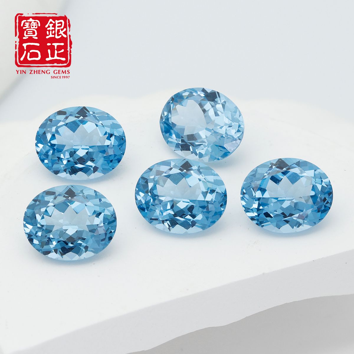 Akuamarin Oval Bentuk Lab-Grow - Jewelry Making Process ulasan dan harga