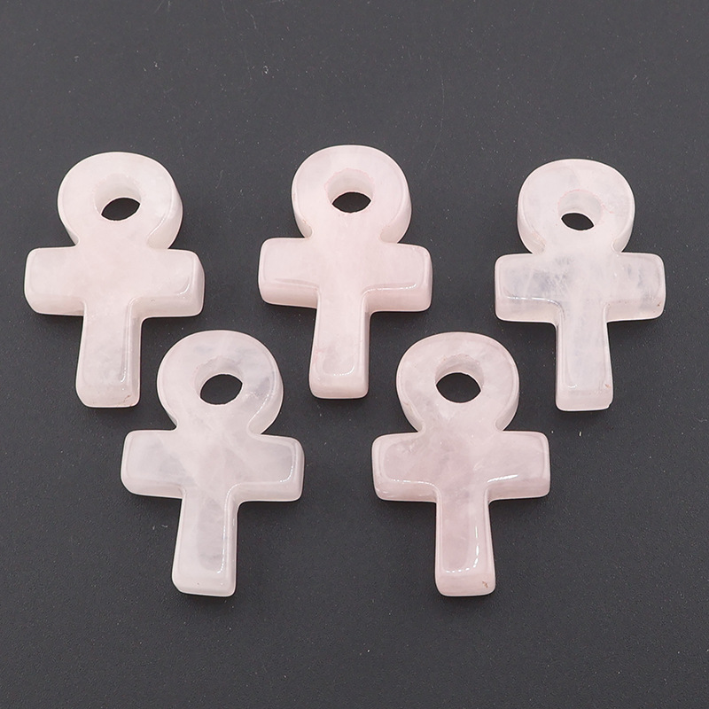 Liontin Salib Ankh Kuarsa Mawa - Jewelry Making Michaels ulasan dan harga