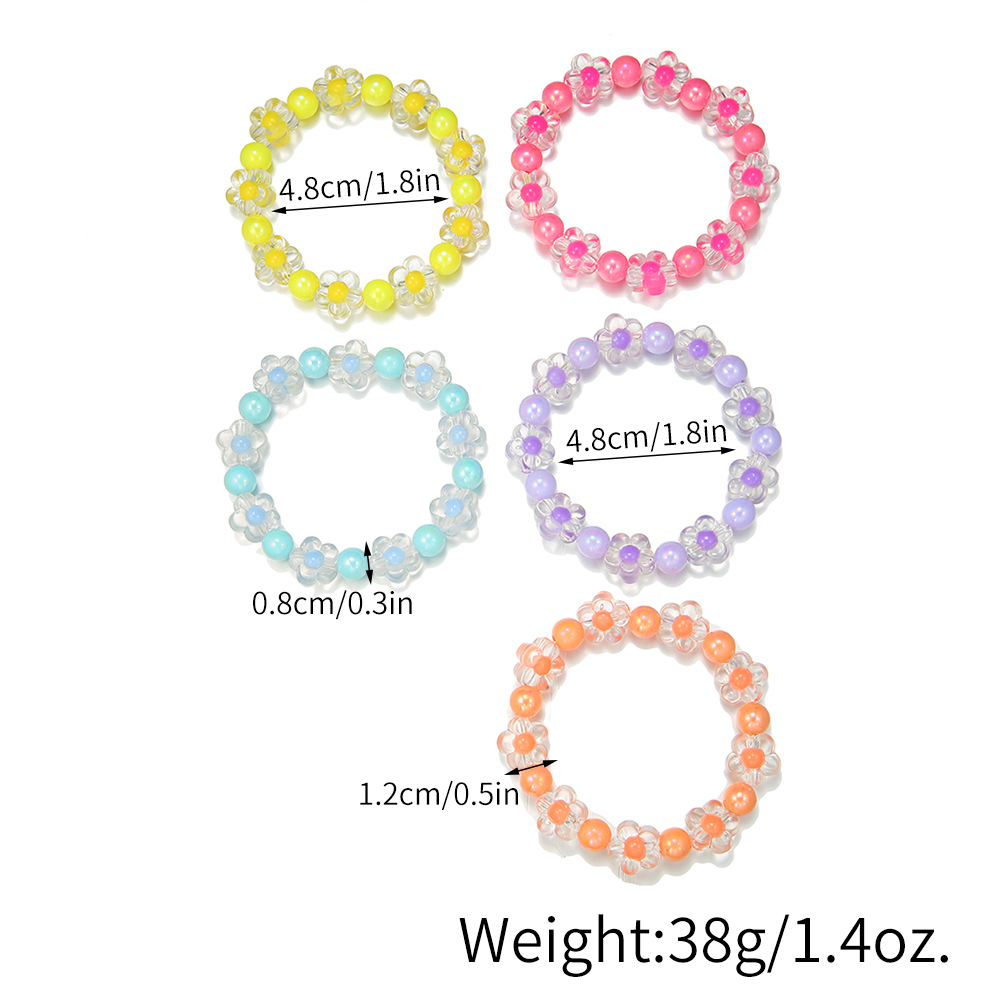 Gelang manik-manik bunga warna - Jewelry Making Kits For Girls ulasan dan harga