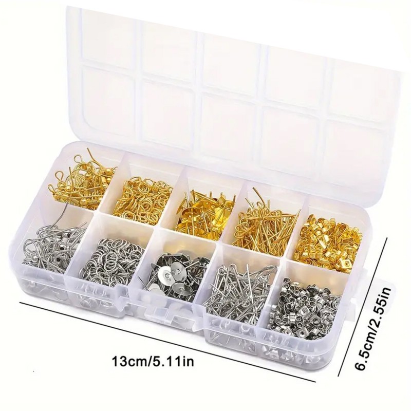 1 Set Kotak Pengait Telinga Si - Jewelry Making Organizer Box ulasan dan harga